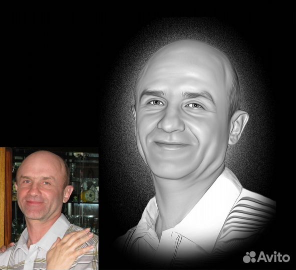 Ретушь фото для гравировки на памятниках