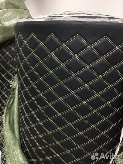 Экокожа стеганая, ромб