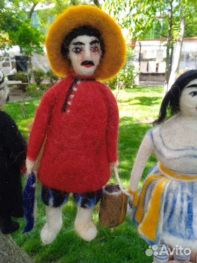 Кукла.Новые.Авторская ручная работашерстьвышлю и