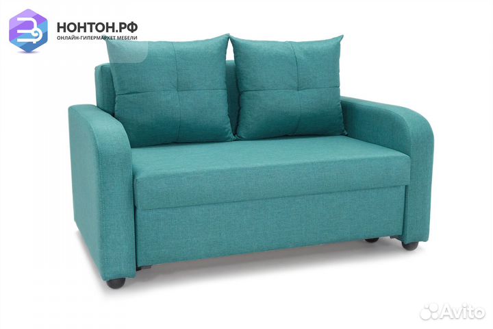 Диван Бруно рогожка зеленая