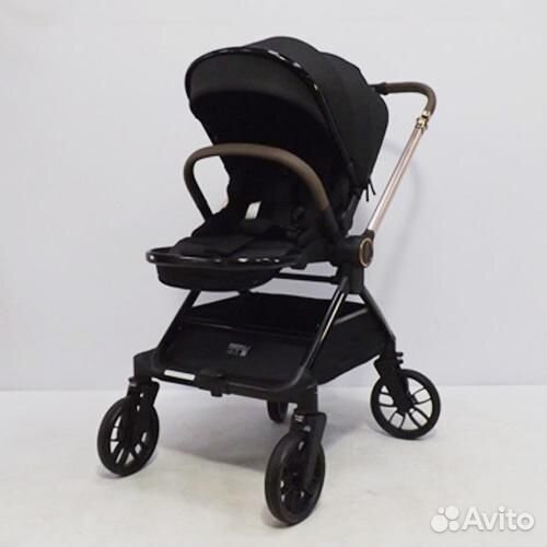 Детская коляска Luxmom B1 (2в1), цвет черный. AV-20250310