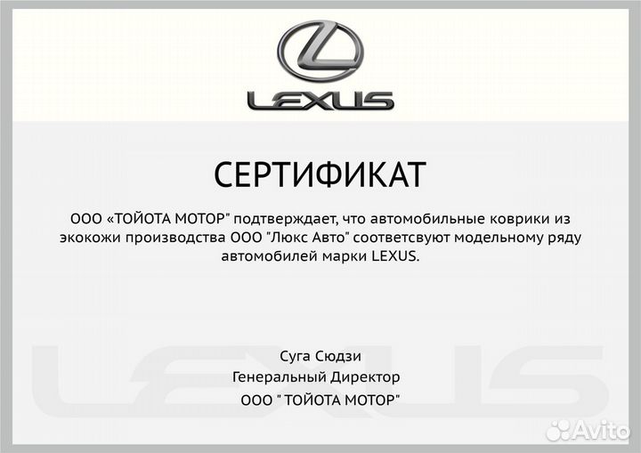 3D Коврики Lexus LS из Экокожи