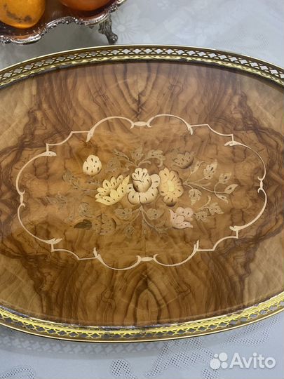 Поднос деревянный с бортиком