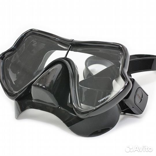 Широкообзорная маска для дайвинга Mk-600 Black