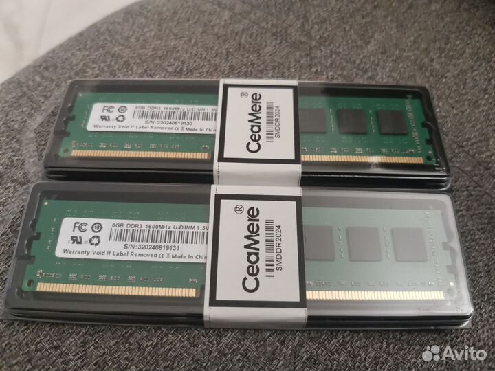 Озу DDR 3 16GB (8+8)новая