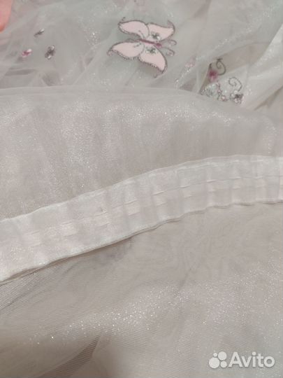 Тюль с вышивкой