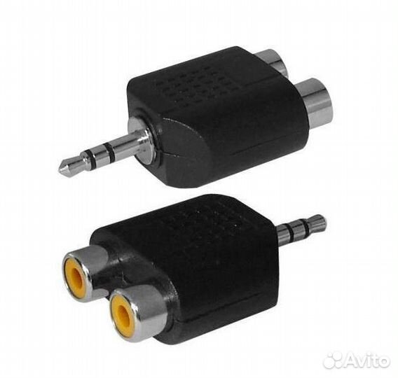 Аудио-Переходник MiniJack 3.5мм - 2*RCA (Тюльпаны)