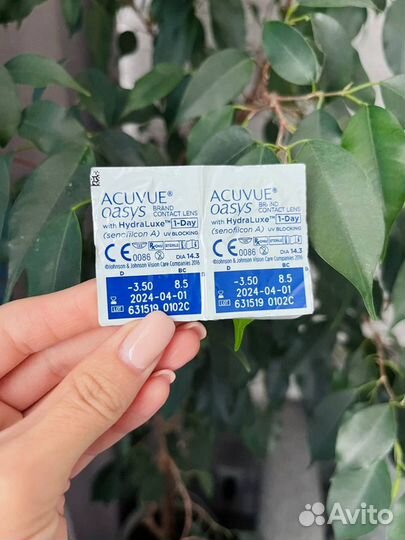 Линзы контактные однодневные -3,5 acuvue Oasys