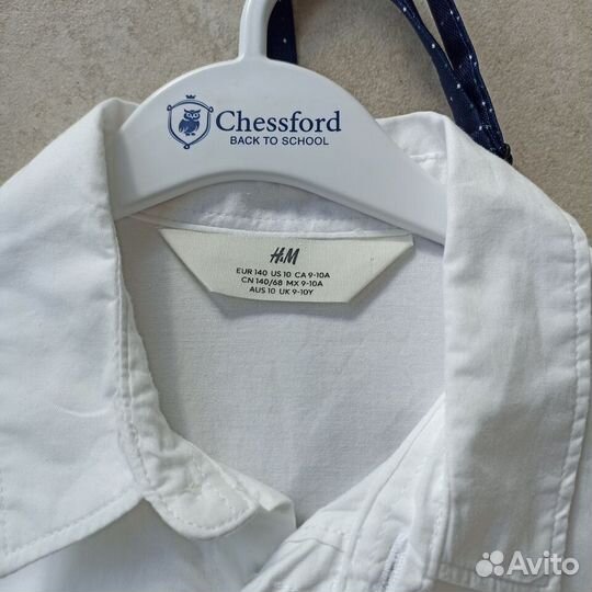 Рубашка белая HM 9-10 лет