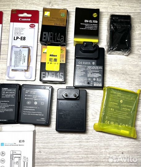 Canon nikon аккумуляторы и зарядные устройства
