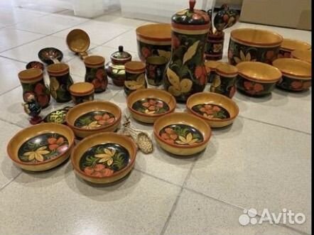 Набор столовой посуды СССР (народное творчество)