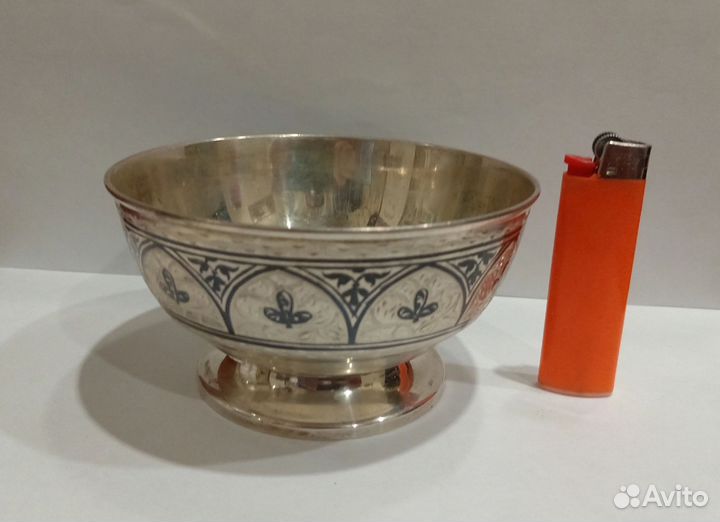 Серебряная пиала Кубачи 875 проба