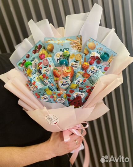 Сладкие и мясные букеты