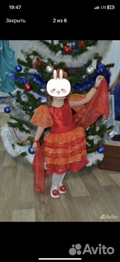 Платье на утренник огонек