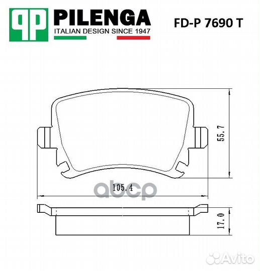 Колодки зад.audi A3/VW golf,passat,touran,caddy