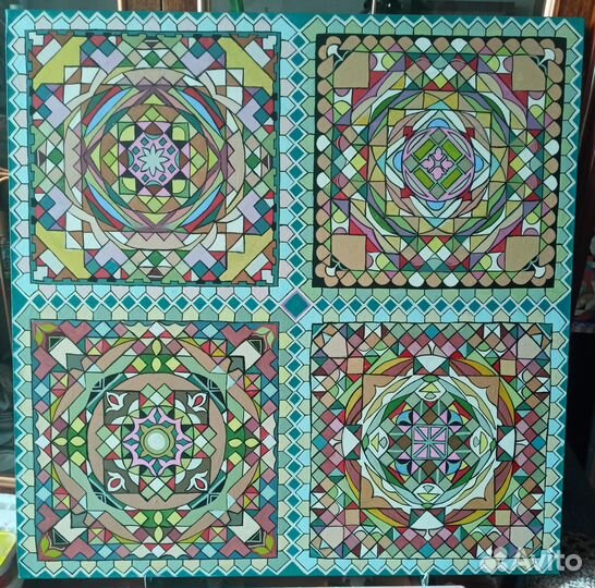 Витраж, мозаика холст/масло