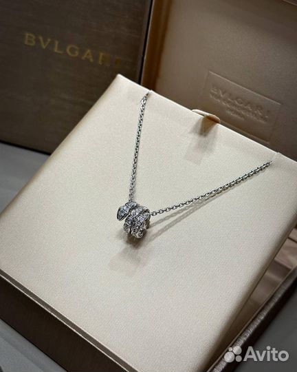 Колье Bvlgari Serpenti белое золото 750