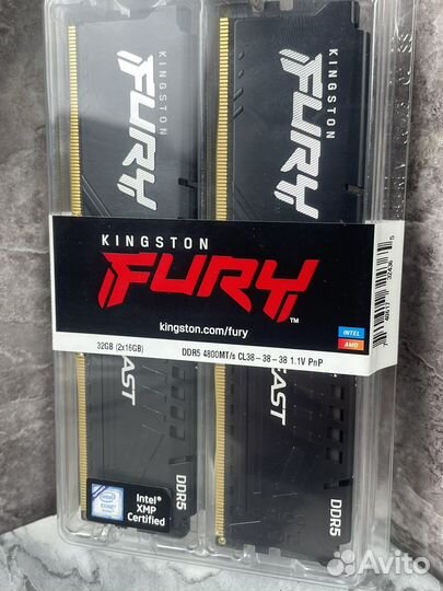 Оперативная память Kingston fury DDR5 32GB 4800