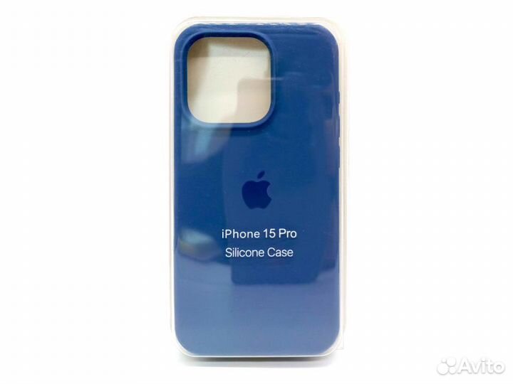 Чехол Apple iPhone 15 Pro Silicone (синяя сталь)