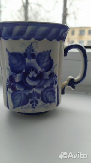 Гжель СССР Бокал Чашка Кружка