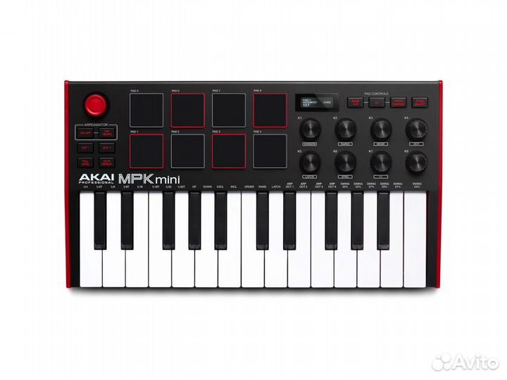 Akai MPK MIni MK3 (новая клавиатура, красная)