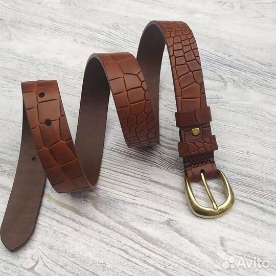 Ремни из Итальянской кожи ручной работы