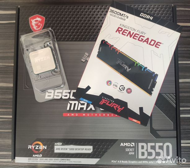 Новый комплект 5600 MSI B550M Mortar wifi 16GB озу