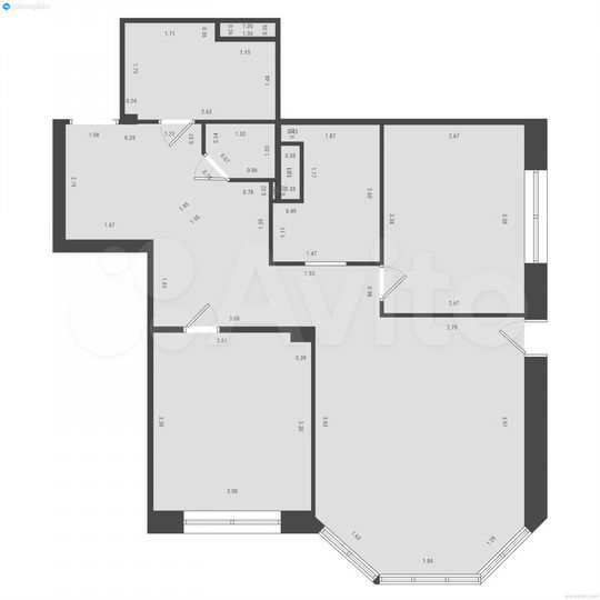 3-к. квартира, 66 м², 19/19 эт.