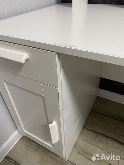 Компьютерный стол IKEA Бримнэс + верх стола Микке