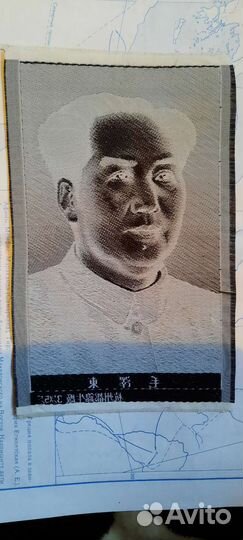 Портрет Мао Цзэдуна на китайском шелке