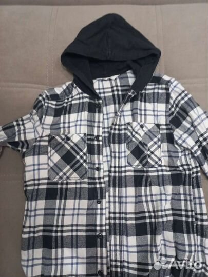 Фланелевая рубашка в клетку h&m для мальчика