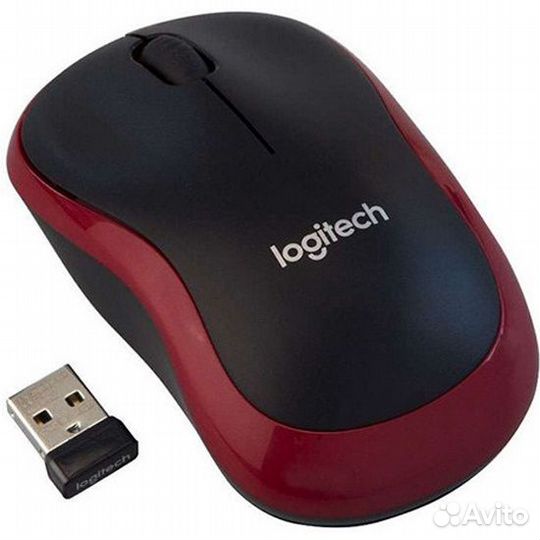 Мышь Logitech Wireless Mouse M185 кр-черн.(новая)