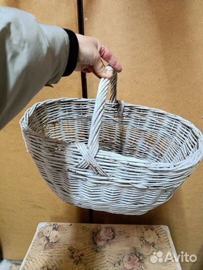 Корзина плетеная большая бу