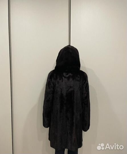Шуба норковая с капюшоном 42 44 бу