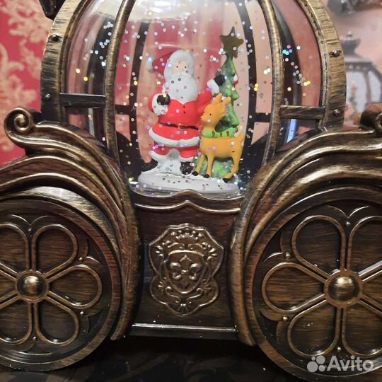 Новогодний светильник карета