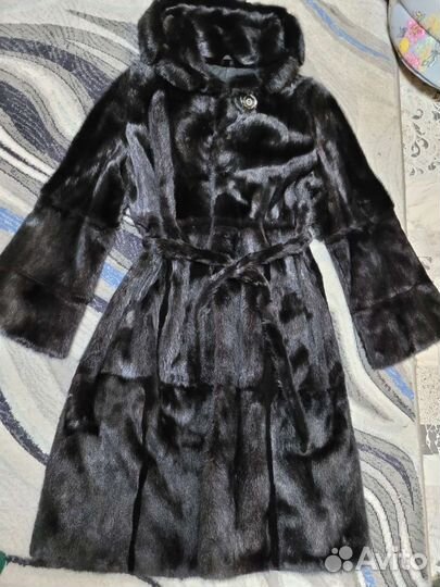 Шуба норковая с капюшоном 46 48 размер