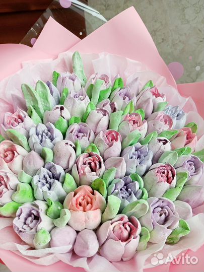 Тюльпаны из зефира