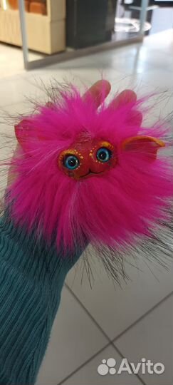 Игрушка в смешанной технике Ушастик