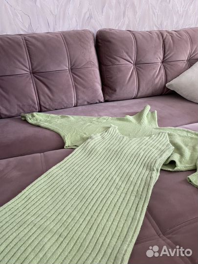 Костюм женский с платьем теплый ангорка