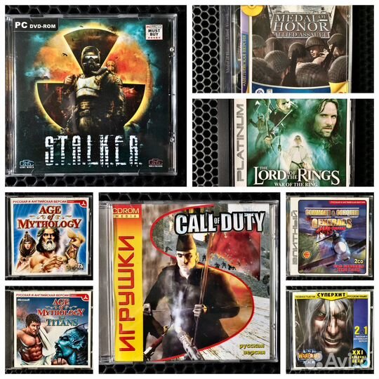 Игры для PC в количестве 8 дисков