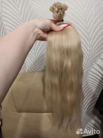 Волосы для наращивания 50 см блонд