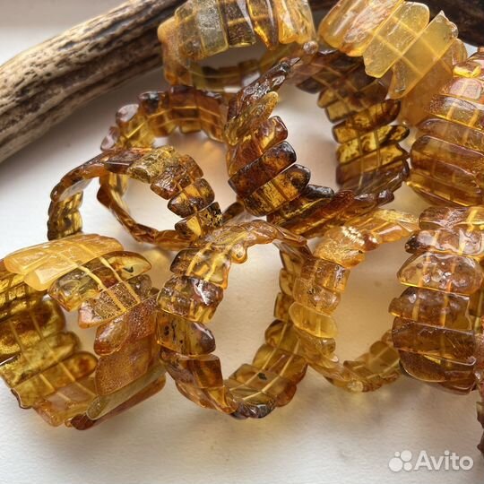 Браслеты янтарные