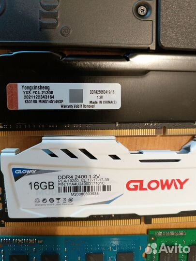 Лот неисправных комплектующих для пк