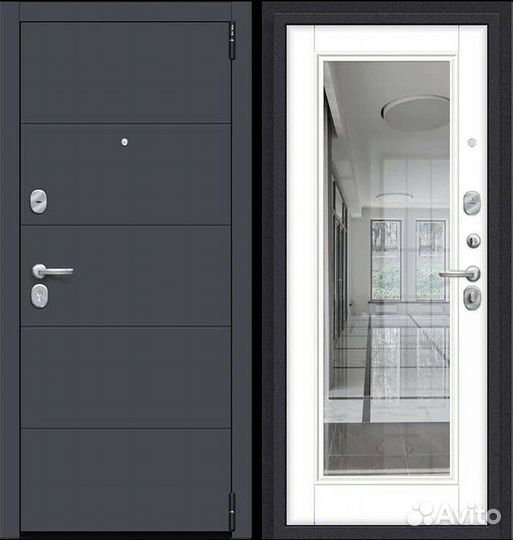 Входные двери с зеркалом Porta