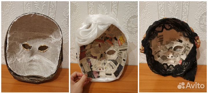 Маска Венецианская Ручная работа Бутылка рама