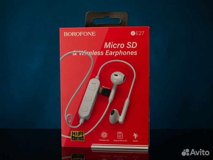 Bluetooth-гарнитура borofone BE-27, белый