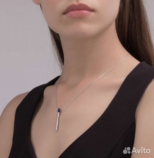 Серебряная подвеска с цепочкой