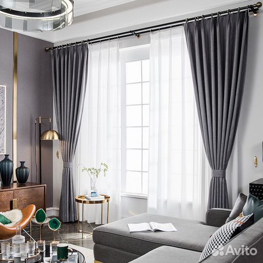 Шторы готовые из рогожки