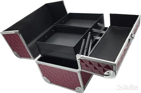 Металлический бьюти кейс средний