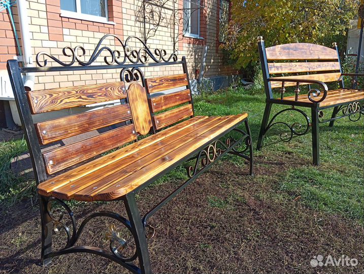 Садовые качели кованые